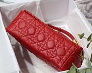 Dior Caro Medium Red M8017 Size 25.5 x 15.5 x 8 cm - 5