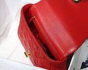 Dior Caro Medium Red M8017 Size 25.5 x 15.5 x 8 cm - 6