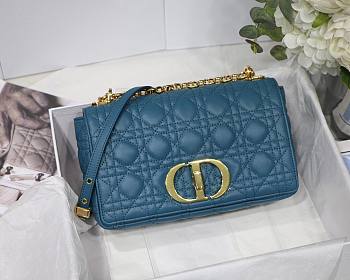 Dior Caro Medium Deep Sea Blue M8017 Size 25.5 x 15.5 x 8 cm