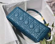 Dior Caro Medium Deep Sea Blue M8017 Size 25.5 x 15.5 x 8 cm - 5