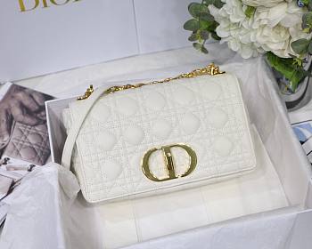 Dior Caro Medium White M8017 Size 25.5 x 15.5 x 8 cm