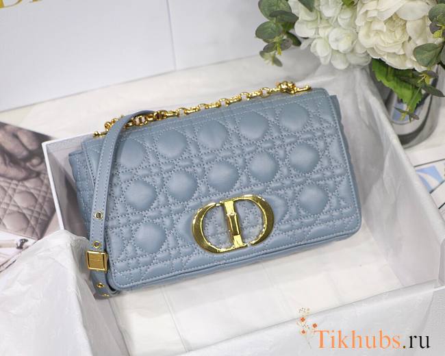 Dior Caro Medium Light Blue M8017 Size 25.5 x 15.5 x 8 cm - 1