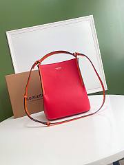 BURBERRY Canvas Bucket Bag Red Size 21 x 16.5 x 25 cm - 1