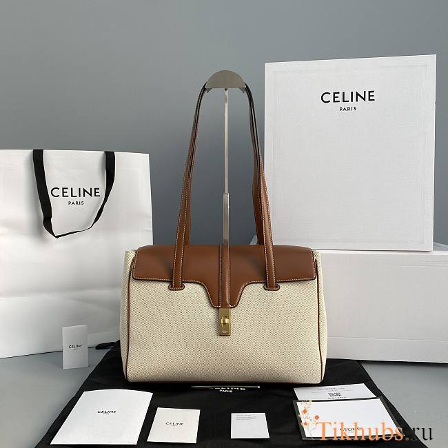 Celine Small Canvas White 60051 Size 33 x 23 x 14 cm - 1