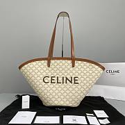 Celine Shopping Bag Old Flower White 60189 Size 67 x 30 x 19 cm - 1