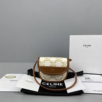 Celine Headphone Bag Presbyopia White 60058 Size 10 x 3 x 8.5 cm