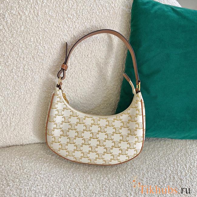 Celine Ava Underarm Bag  Presbyopia White 0290 Size 23 × 14 × 7 cm - 1