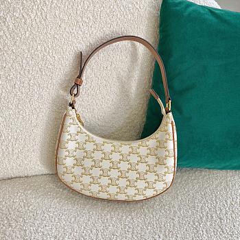Celine Ava Underarm Bag  Presbyopia White 0290 Size 23 × 14 × 7 cm