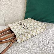 Celine Mini Cabas Old Flower White 2200 Size 17 × 21 × 4 cm - 2