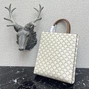 Celine Mini Cabas Old Flower White 2189 Size 17 × 21 × 4 cm - 5