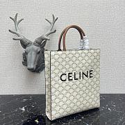 Celine Mini Cabas Old Flower White 2189 Size 17 × 21 × 4 cm - 3