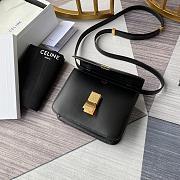 Celine Cowhide Hand Rubbing Pattern Black 11043 Size 18 x 15 x 6 cm - 5