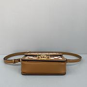 Celine Triomphe Box Bag Small Embroidery Reddish Brown 60018 Size 18 x 14 x 6 cm - 6