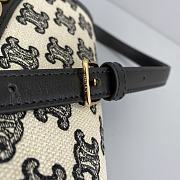 Celine Triomphe Box Bag Small Embroidery Black 60018 Size 18 x 14 x 6 cm - 4