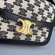 Celine Triomphe Box Bag Embroidery Black 60018 Size 22 x 16 x 7 cm - 5