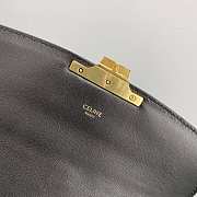 Celine Triomphe Box Bag Embroidery Black 60018 Size 22 x 16 x 7 cm - 3