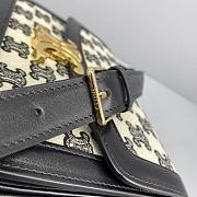 Celine Triomphe Box Bag Embroidery Black 60018 Size 22 x 16 x 7 cm - 2