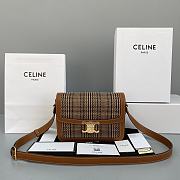 Celine Houndstooth Box Bag 60018 Size 22 x 16 x 7 cm - 1