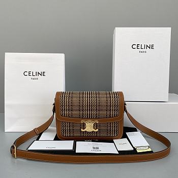 Celine Houndstooth Box Bag 60018 Size 22 x 16 x 7 cm