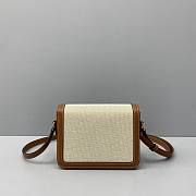 Celine Triomphe Small Canvas White 60018 Size 18 x 14 x 6 cm - 3