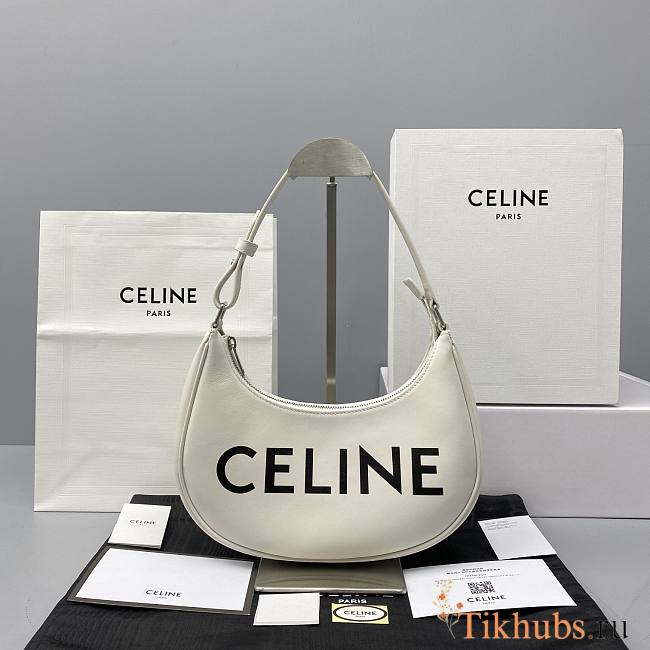 Celine Underarm Bag Full Leather White 60054 Size 25 x 14 x 7 cm - 1