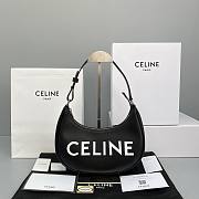 Celine Underarm Bag Full Leather Black 60054 Size 25 x 14 x 7 cm - 1