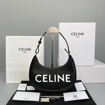 Celine Underarm Bag Full Leather Black 60054 Size 25 x 14 x 7 cm