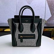 Celine Nano Luggage Black/White 9918800 Size 20 x 20 x 10 cm - 3