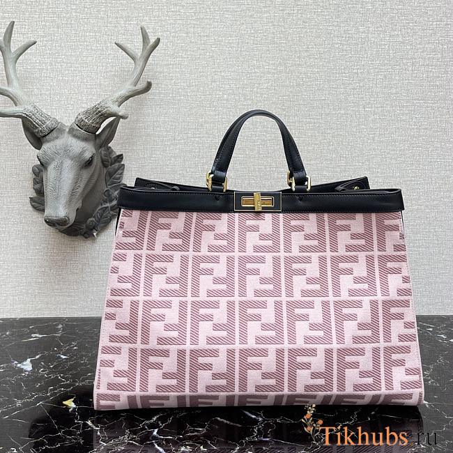 FENDI Medium Peekaboo X-Tote Handbag Pink 883 Size 41 x 16 x 29.5 cm - 1