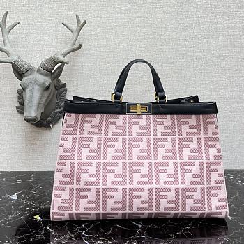 FENDI Medium Peekaboo X-Tote Handbag Pink 883 Size 41 x 16 x 29.5 cm