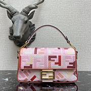 Fendi Baguette Handbag Red and Pink 323 Size 26 cm - 1