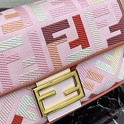 Fendi Baguette Handbag Red and Pink 323 Size 26 cm - 6