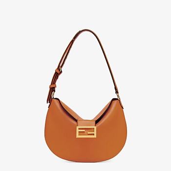 Fendi Small Croissant Brown Leather Handbag 680