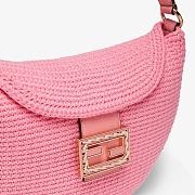 Fendi Small Croissant Cotton Handbag Pink Size 29 x 22 x 3 cm - 2