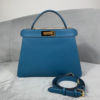 Fendi Peekaboo Iseeu Blue 88N325 Size 33 x 25 x 12 cm