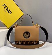 Fendi Cowhide Double F Printing Brown 2820L Size 26 cm - 1