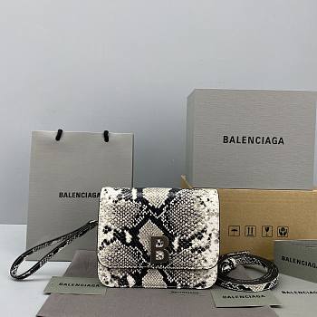 Balenciag B Bag Small Snake Pattern 92951 Size 18 x 14 x 10 cm