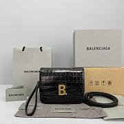 Balenciag B Bag Small Crocodile Black 92951 Size 18 x 14 x 10 cm - 1
