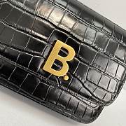 Balenciag B Bag Small Crocodile Black 92951 Size 18 x 14 x 10 cm - 6
