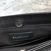 Balenciaga Nevy Box Canvas And Leather Envelope Bag Black Size 26 x 8 x 19 cm - 6