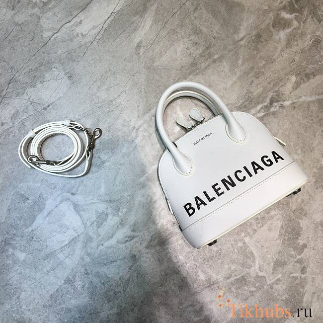 Parisian Balen Ville Shell Bag Small White Size 18 x 8 x 16 cm - 1