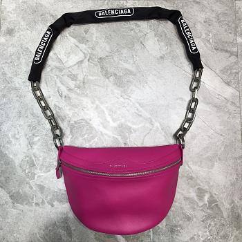 Balenciaga Half-Moon Waist Bag Pink Size 27 x 19 cm