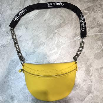 Balenciaga Half-Moon Waist Bag Yellow Size 27 x 19 cm