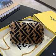 Fendi Baguette Mini Brown Sheepskin Bag Size 18.5 x 4.5 x 12 cm - 4