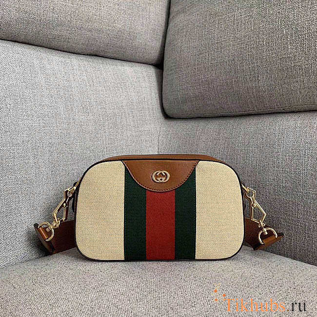 Gucci Vintage Canvas Shoulder Bag Size 24 x 15 x 7 cm - 1