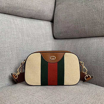 Gucci Vintage Canvas Shoulder Bag Size 24 x 15 x 7 cm