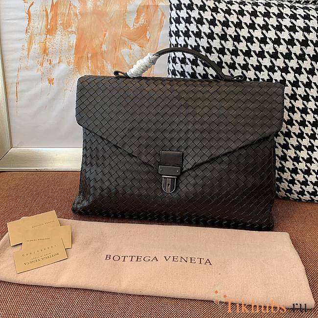 Bottega Veneta Document Case Black Handle Bag Sie 40 cm - 1