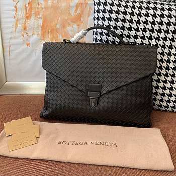 Bottega Veneta Document Case Black Handle Bag Sie 40 cm