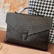 Bottega Veneta Document Case Black Handle Bag Sie 40 cm - 2