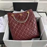 Chanel Shopping Bag Burgundy Size 34 x 26 x 5 cm - 6